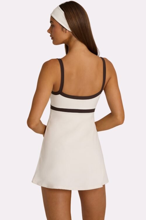 Soft Active Tennis Dress in Coconut - Image 2