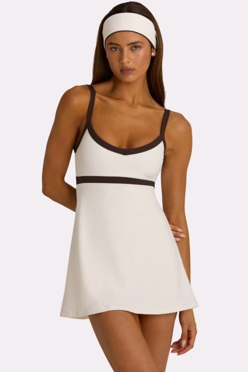 Soft Active Tennis Dress in Coconut - Image 5