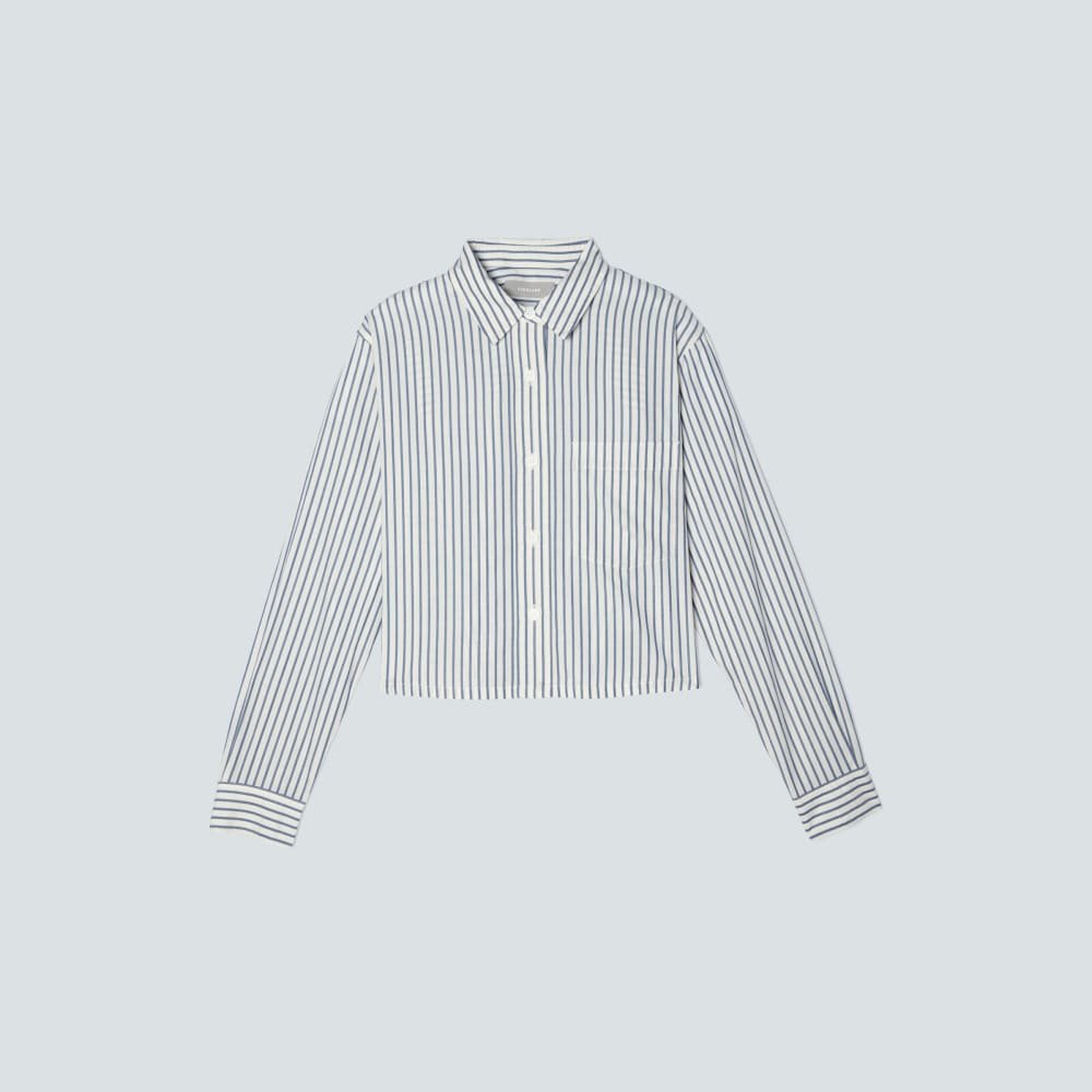 577930fc_a9a1 The Way-Short Shirt in Silky Cotton | Deep Blue / Canvas - Image 1