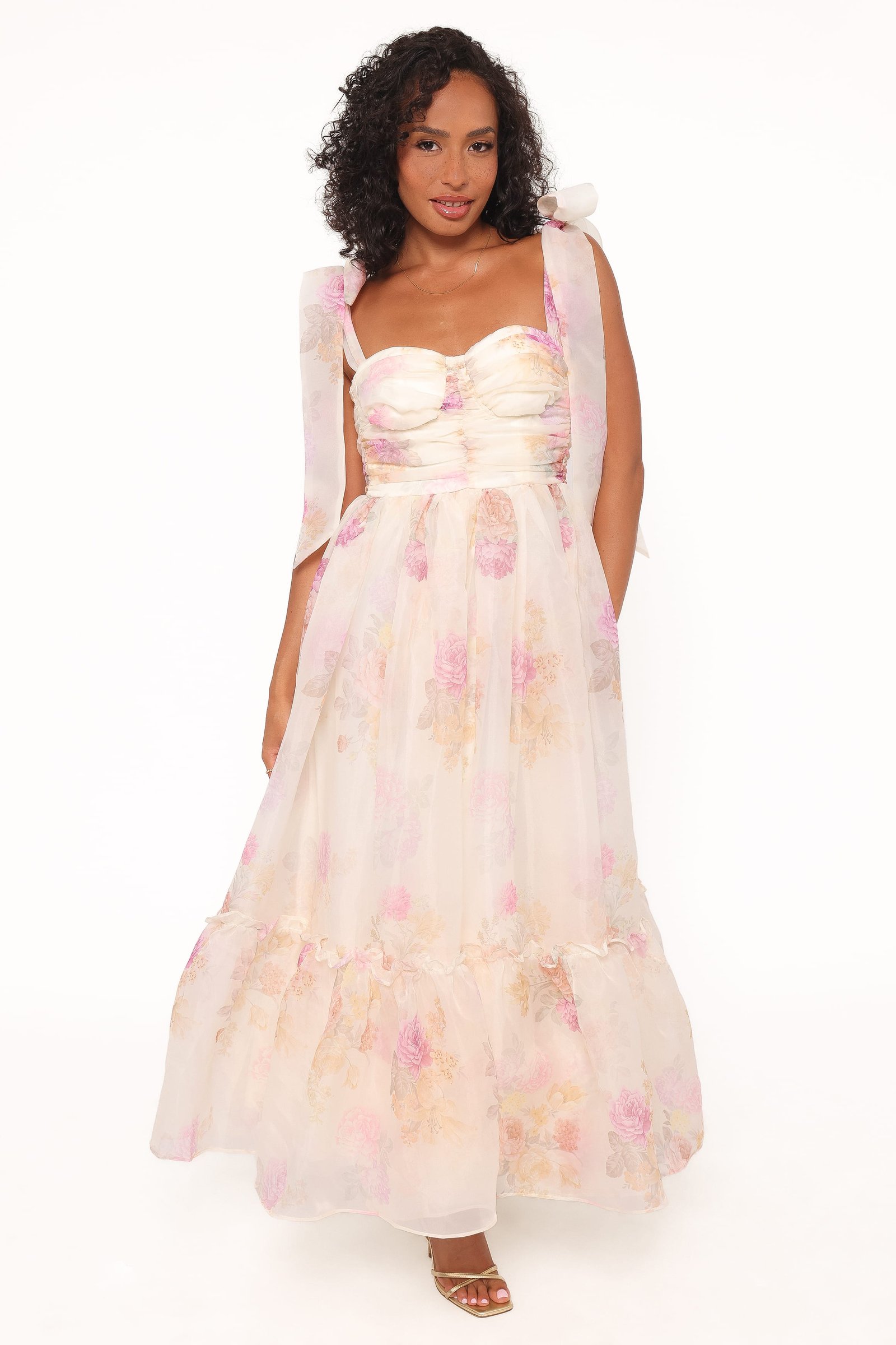 petal-and-pup-usa-dresses-floret-midi-dress-yellow-floral-1219583773 Floret Midi Dress - Yellow Floral - Image 1