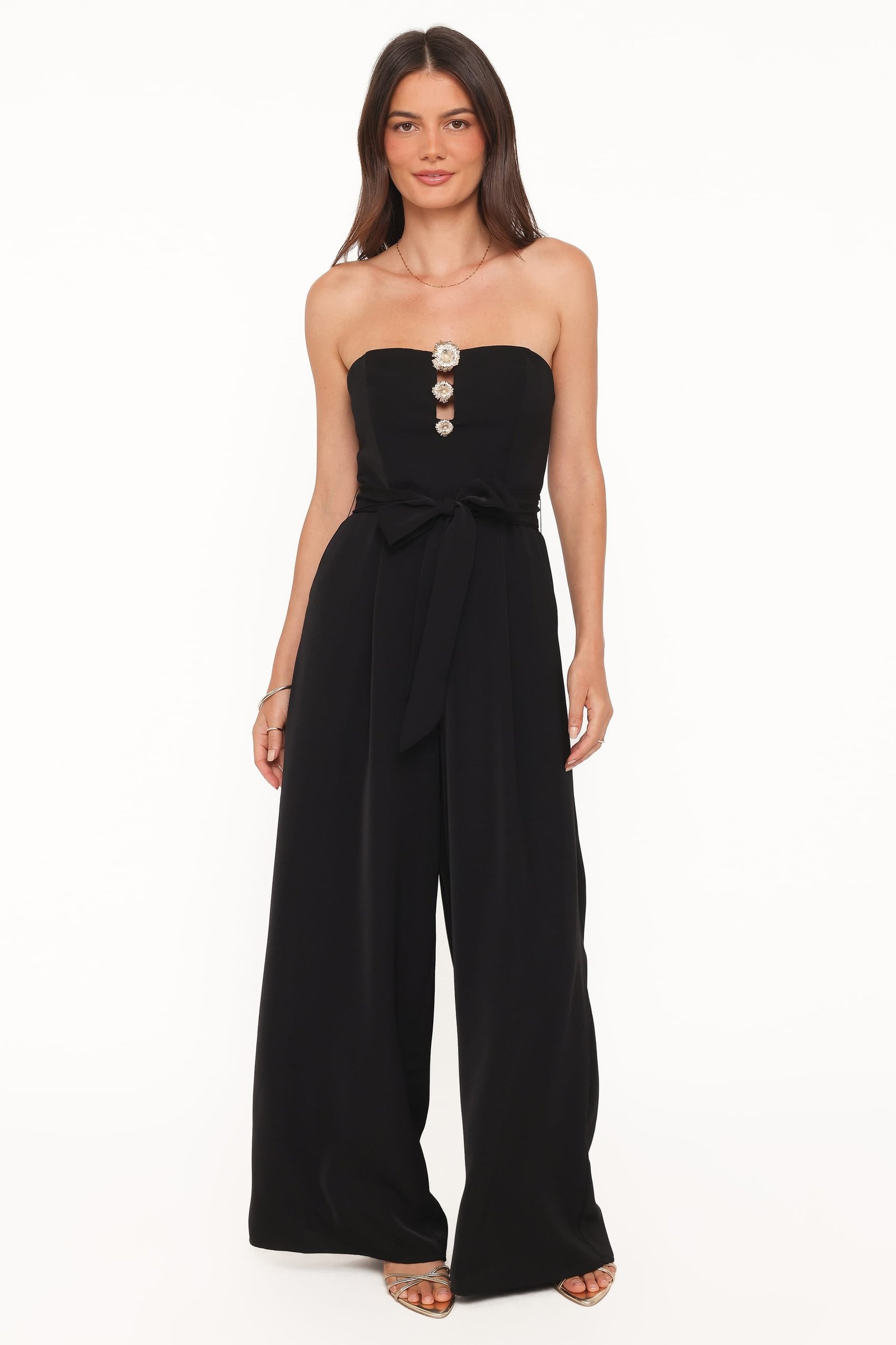 petal-and-pup-usa-playsuits-rois-strapless-jumpsuit-black-1234759761 Rois Strapless Jumpsuit - Black - Image 1